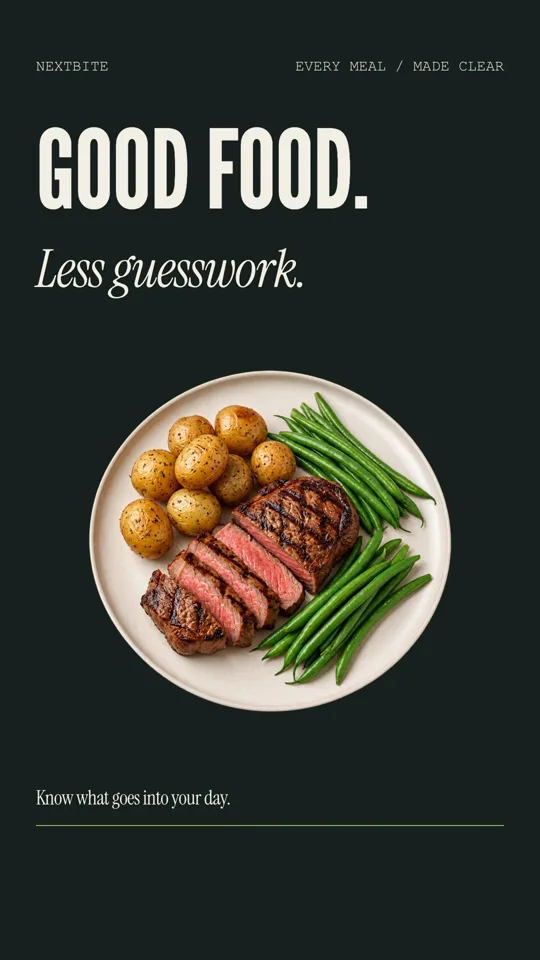 NextBite — Good food. Less guesswork.